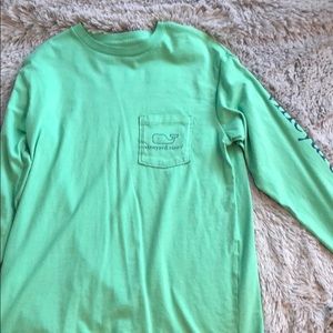 Long Sleeve Vintage Whale Graphic Pocket Tee